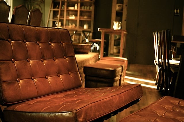 Barcelona Chair in a unique distressed leather vintage look. - Yelp Barcelona Chair in a unique distressed leather vintage look. - Yelp