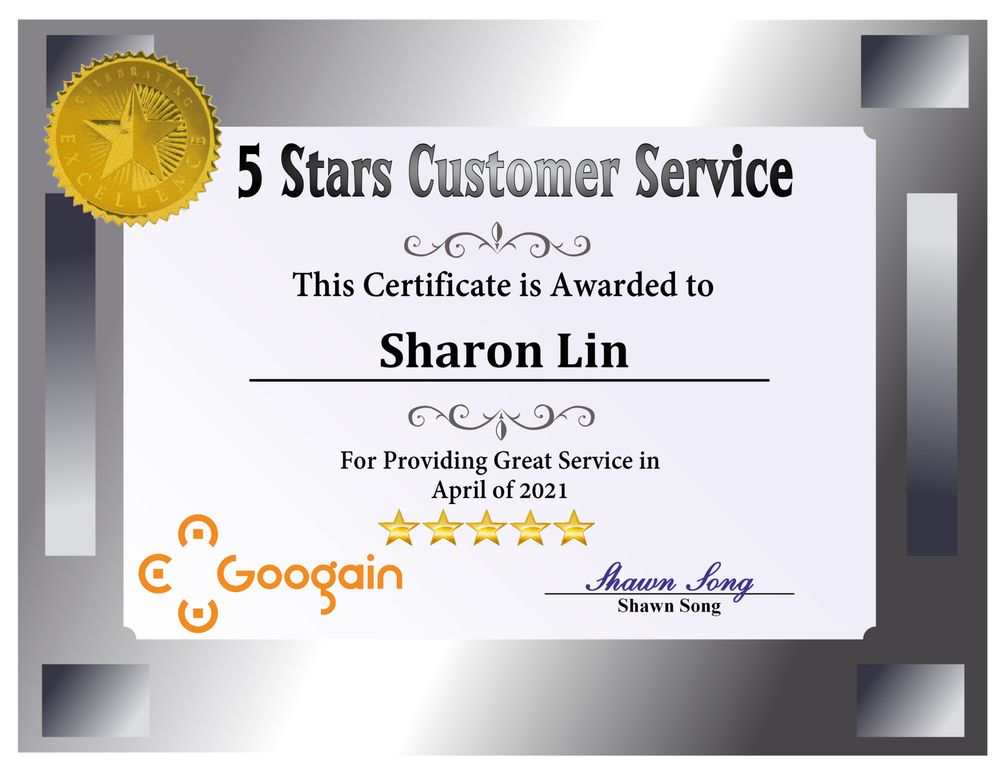 Sharon Lin - Googain dba Maxreal