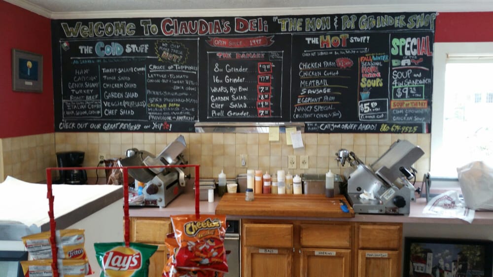 Online Menu of Claudias Grinder Shop Restaurant, Farmington