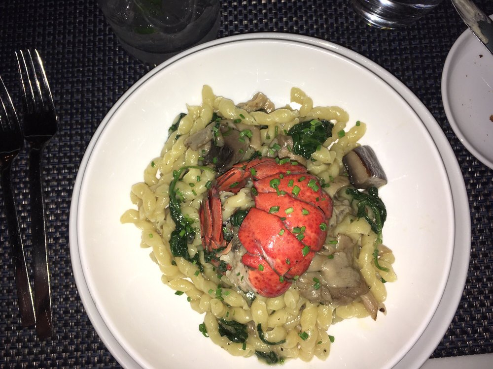 Truffle Butter Pasta daily pasta with maine lobster, mushrooms, and truffle butter - yelp Truffle Butter Pasta daily pasta with maine lobster, mushrooms, and truffle butter - yelp