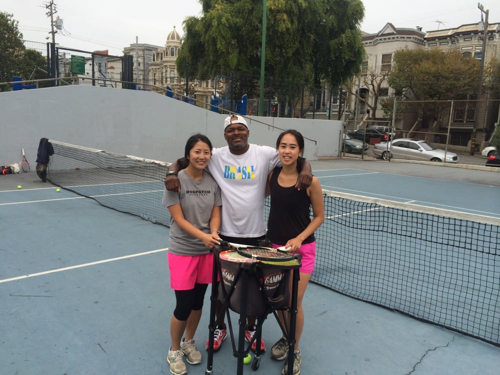 Photo of Tennis Lessons By Mcclain - San Francisco, CA, United States. Coach Mcclain and Penny and Jessica, they are so dedicated, they play like 2 hrs after every lesson, that's how you get better