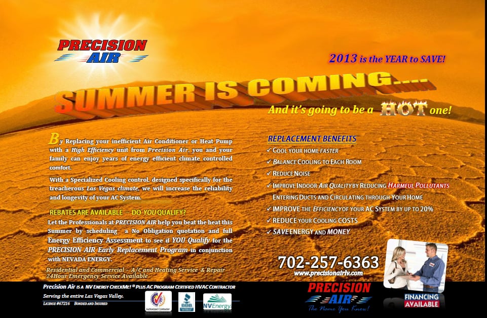 Precision Air Can Replace Your Inefficient Hvac Unit So You Stay Photo Of A Precision Air Las Vegas Nv United States