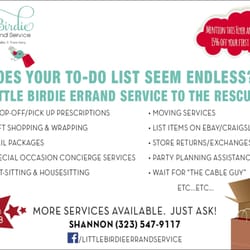 Little Bir Errand Service Closed 11 Reviews Professional Photo Of Little Bir Errand Service Los Angeles Ca United States