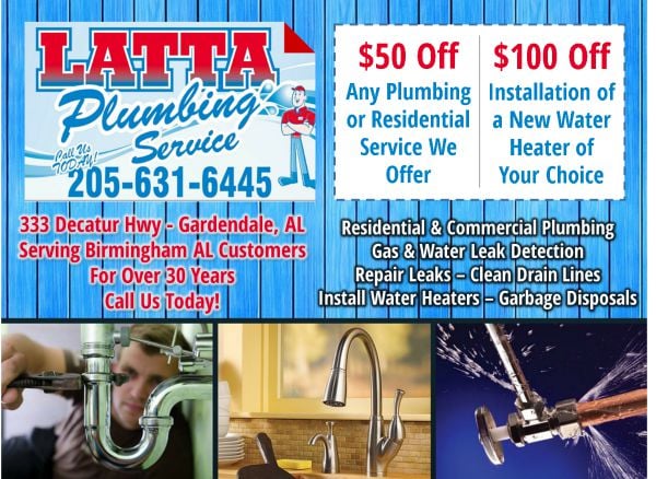 Mention This Ad To Receive A Or Use The Yelp Special Offer Photo Of Latta Plumbing Service Gardendale Al United States Mention This Ad