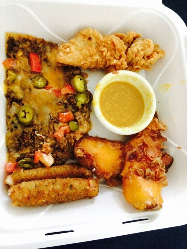 Leftovers of the triple threat sampler and tender from ...