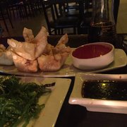 Photo of Wild Rice Pan Asian Restaurant - King of Prussia, PA, United States. Seaweed salad and crab Rangoon