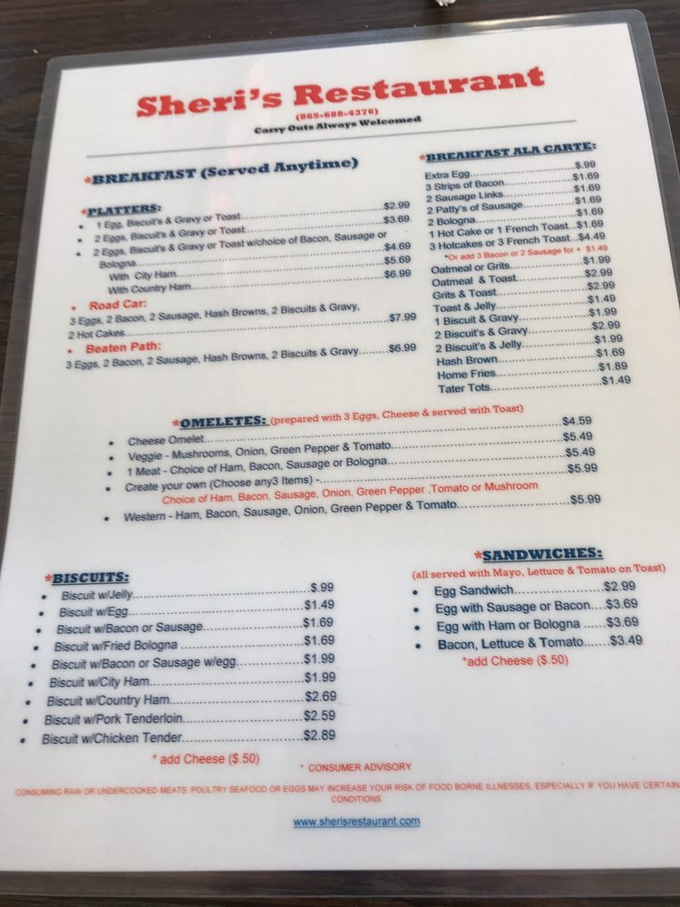 Sheri’s Restaurant American (New) 4405 N Broadway St, Knoxville, TN Restaurant Reviews