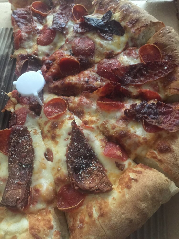 This Was Supposed To Be Pepperoni And Bacon Bits More Like Burnt Photo Of Round Table Carmichael Ca United States This Was Supposed