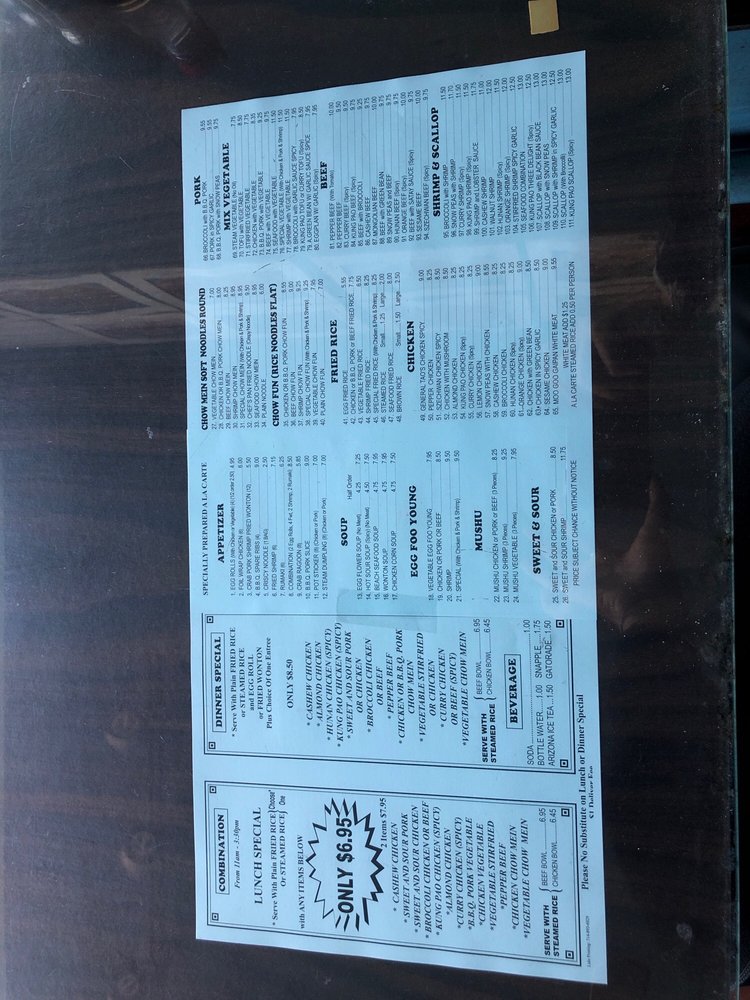 Table Menus Yelp Photo Of Beach Chinese Food To Go Manhattan Ca United States