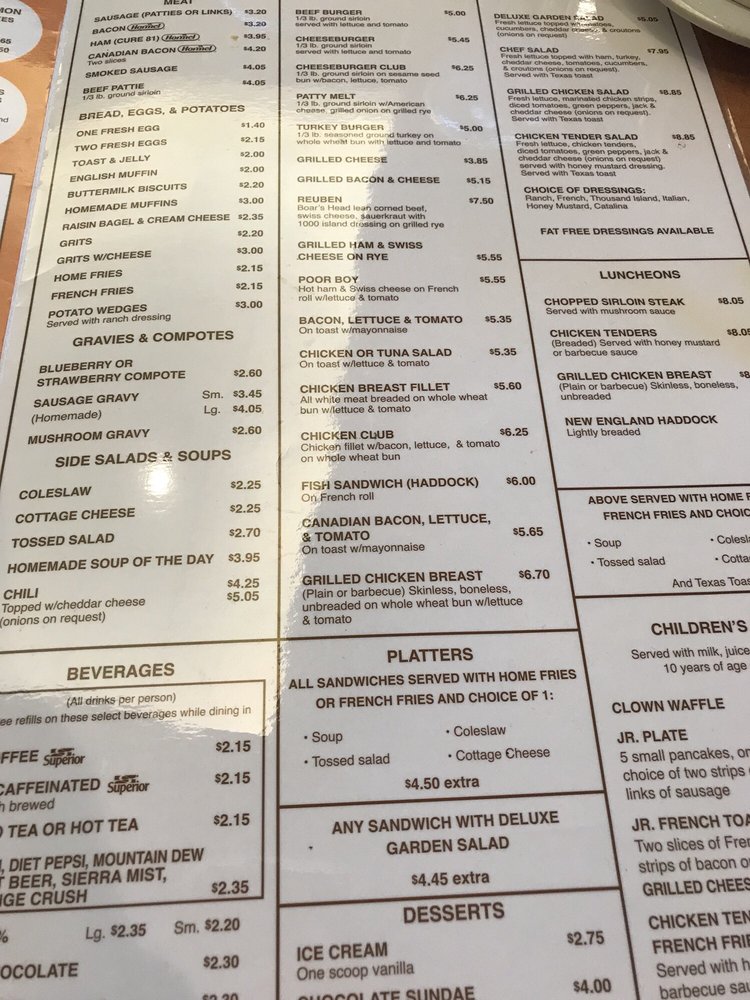 Online Menu Of Golden Nugget Pancake House Restaurant Dayton