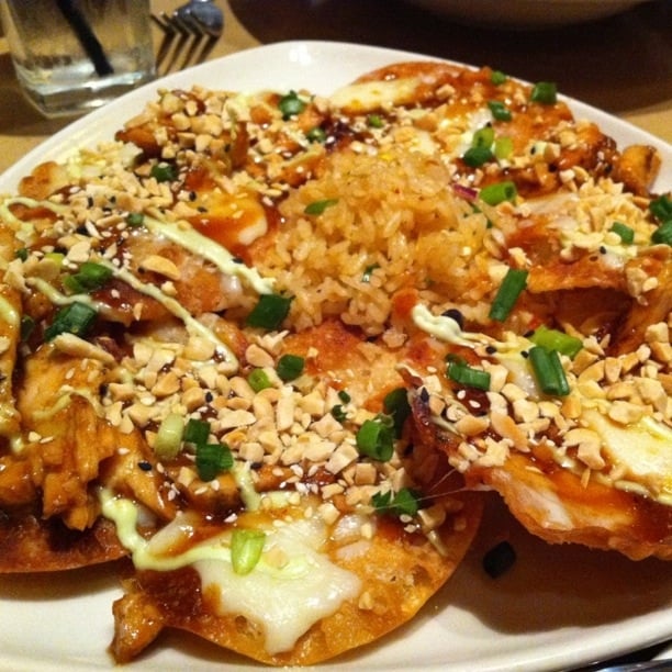 Grand lux cafe asian nachos