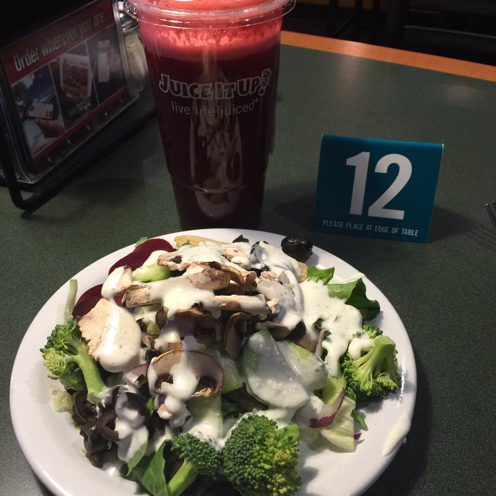 Salad At Round Table With A Juice It Up Yelp Photo Of Round Table Apple Valley Ca United States Salad At