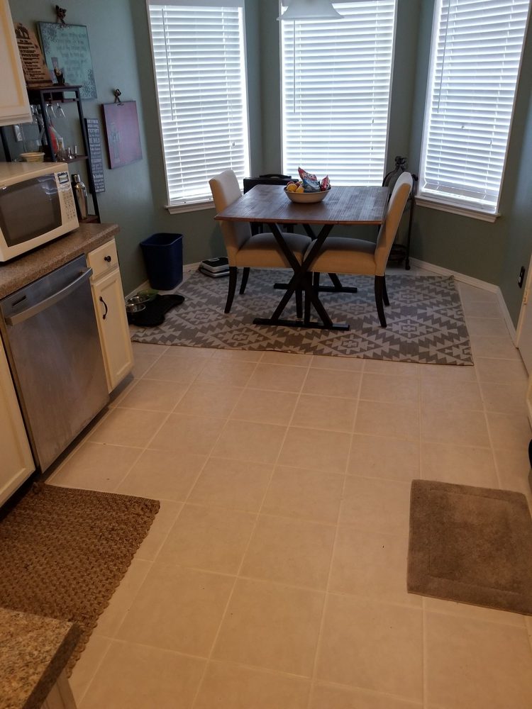 Kitchen Tile Grout All Cleaned Up Yelp Photo Of Green Tree Steamers San Antonio Tx United States Kitchen Tile