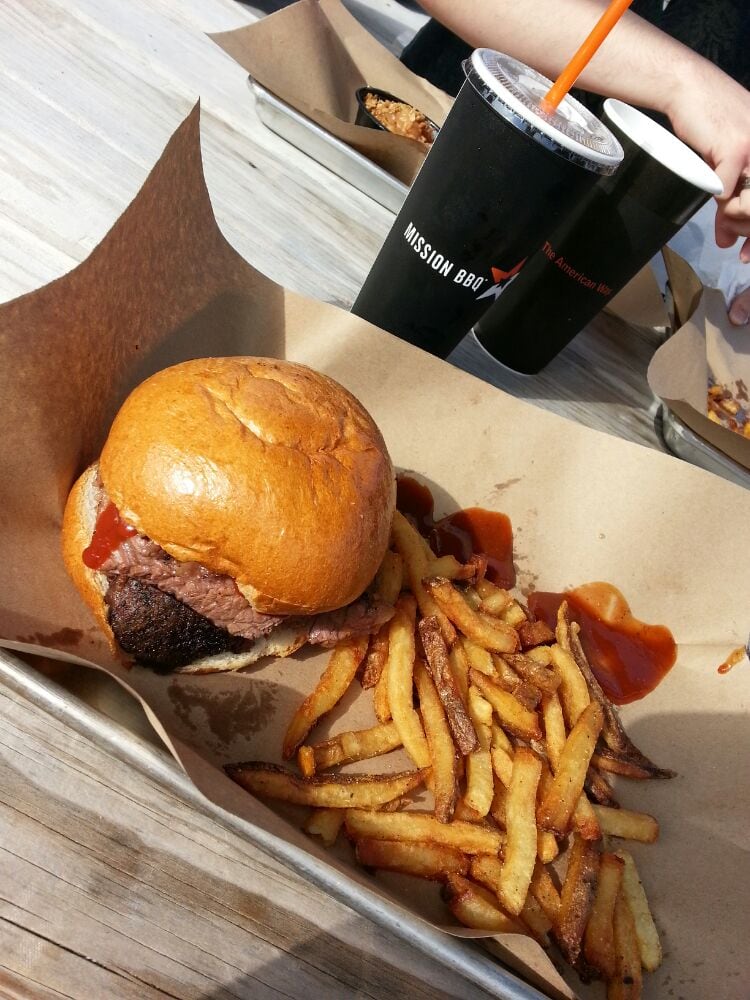 veterans day meal. thank you mission bbq. Yelp