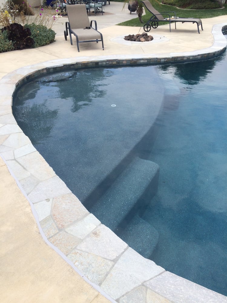 Stonescapes Mini Pebble Finish Color Tropics Blue With Baja 77 Photos For Heartland Pool Plastering Remodeling