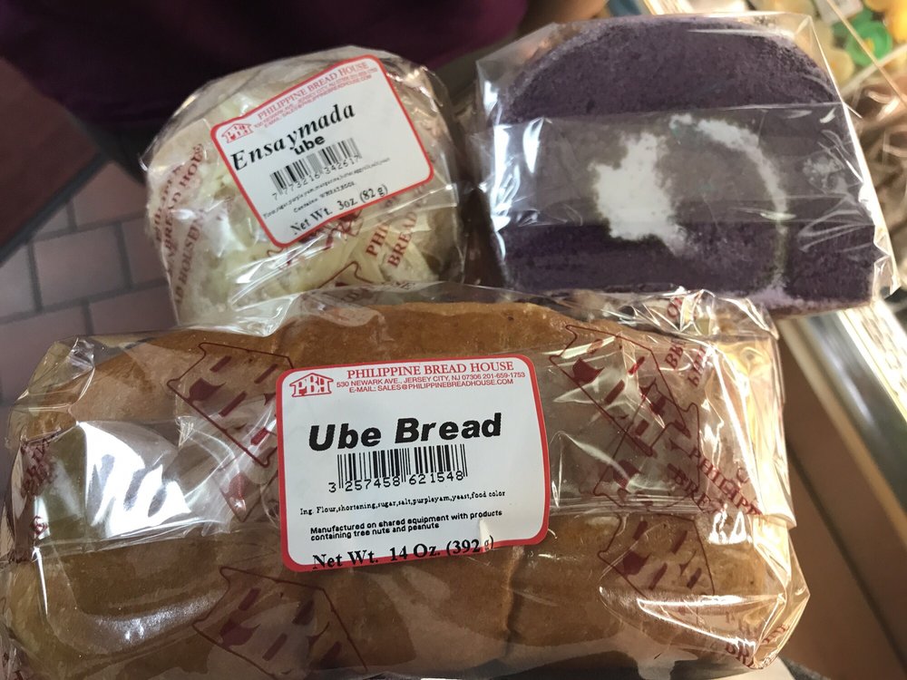Ube bread, ensaymada, and ube swiss roll cake Yelp