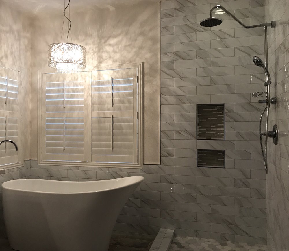 Just Waiting On Our Shower Glass Enclosure Yelp 57 Photos For Chula Vista Tile Stone