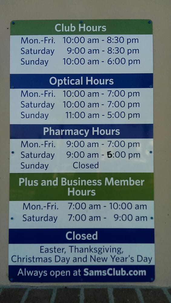 What Time Does Sams Club Open On Sunday >> Sams Club Hours Yelp What Time Does Sams Club Open On Sunday >> Sams Club Hours Yelp