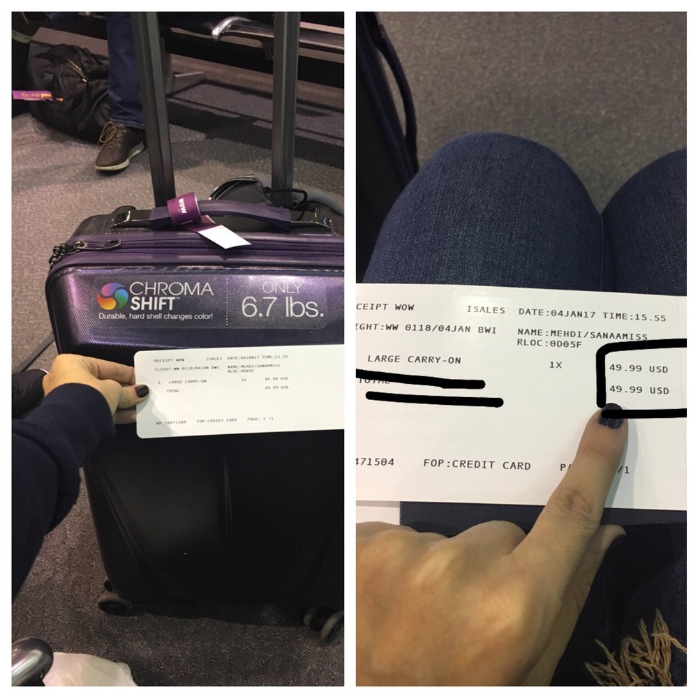 Shame On You Wow Air Charging Me 50 For My Carry Yelp Photo Of Wow Air Baltimore Md United States Shame On You