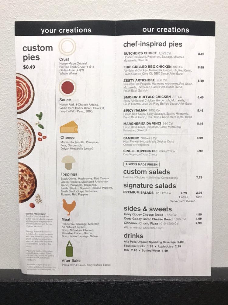 Online Menu of Pieology Pizzeria Restaurant, Saint Charles, Missouri