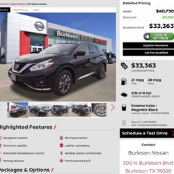 Burleson Nissan Car Dealers 300 N Burleson Blvd Burleson Tx