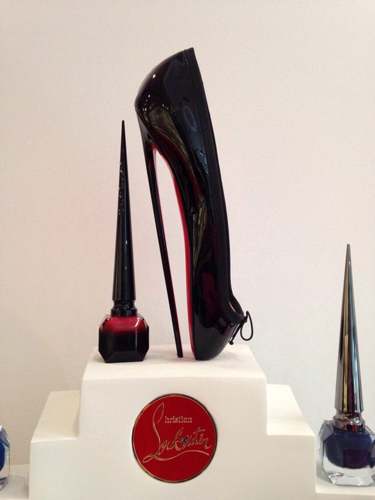 Yes, that is a CL shoe for real. A pointe shoe with an Yes, that is a CL shoe for real. A pointe shoe with an