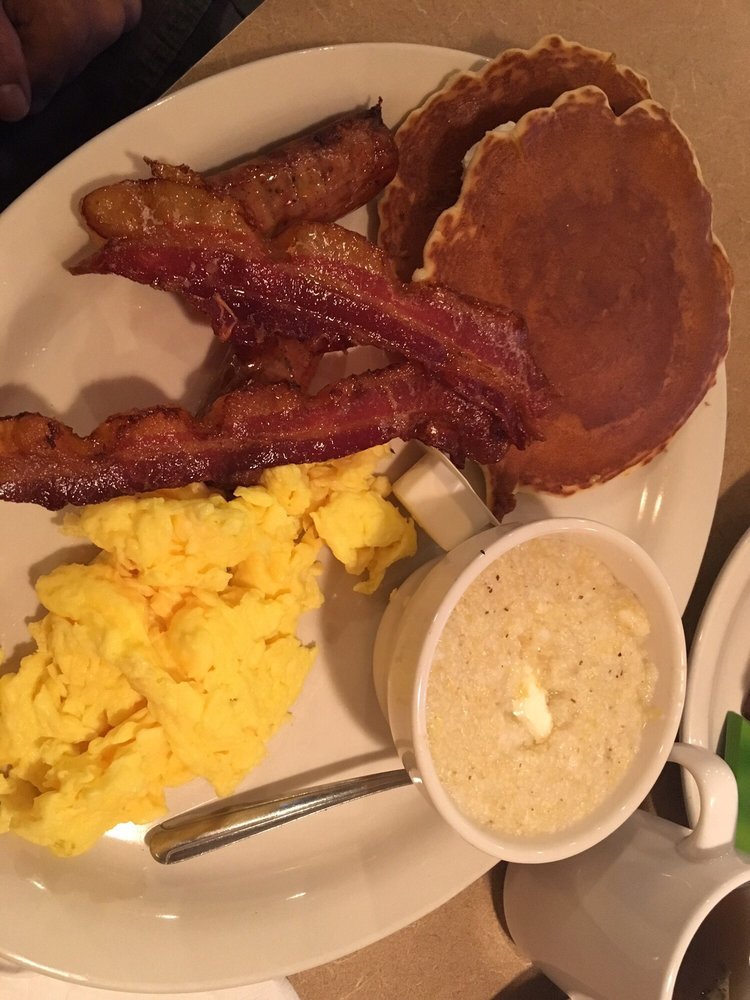 2 2 2 2 on the menu 2 eggs bacon sausage pancakes and grits yelp