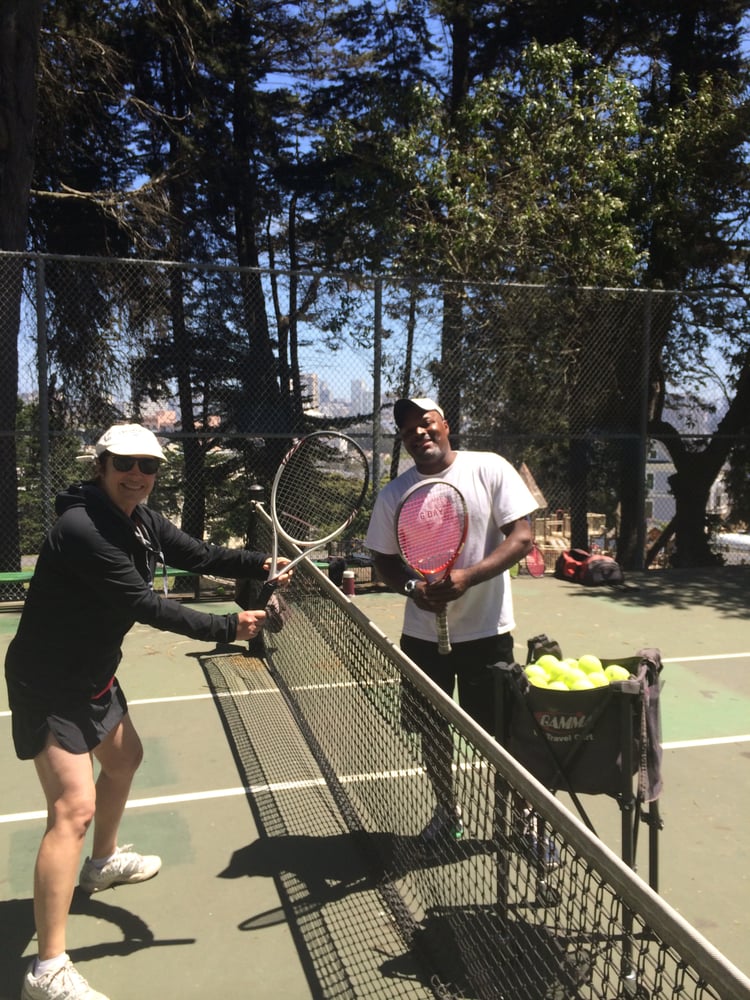 Photo of Tennis Lessons By Mcclain - San Francisco, CA, United States. Laura and coach Mcclain