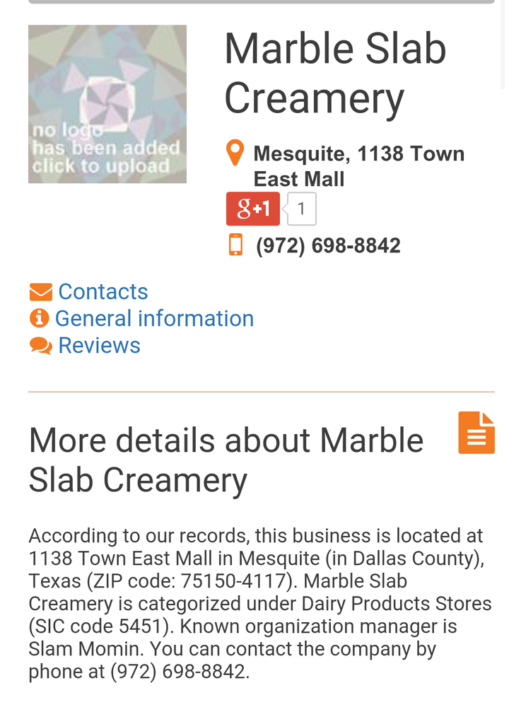 Marble Slab Creamery Inc