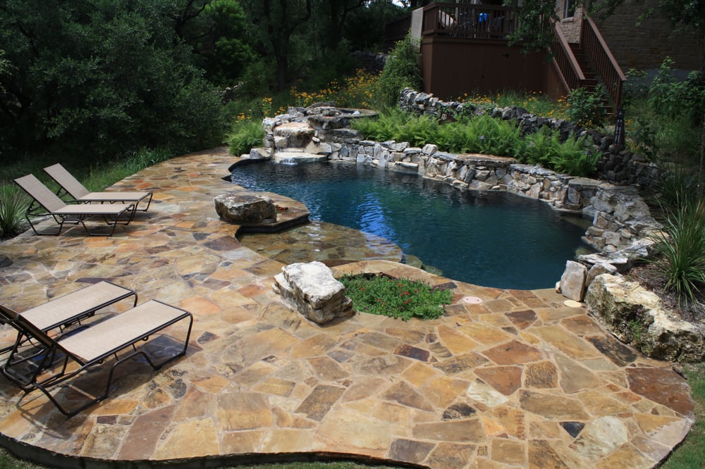 Lagoon Style Pool With Attached Spa Yelp