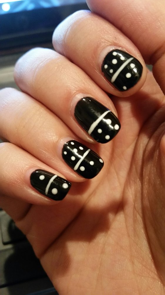 Domino Nails Done A Week Early For Yelp Photo Of Lux Beauty Nail Care Mountain View Ca United States Domino