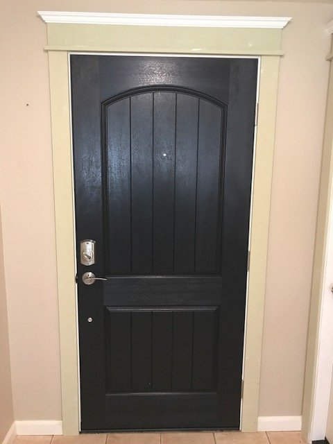 How The Trim Was Left Around New Front Door Not Finished Work 87 Photos For R M Quality Windows Doors