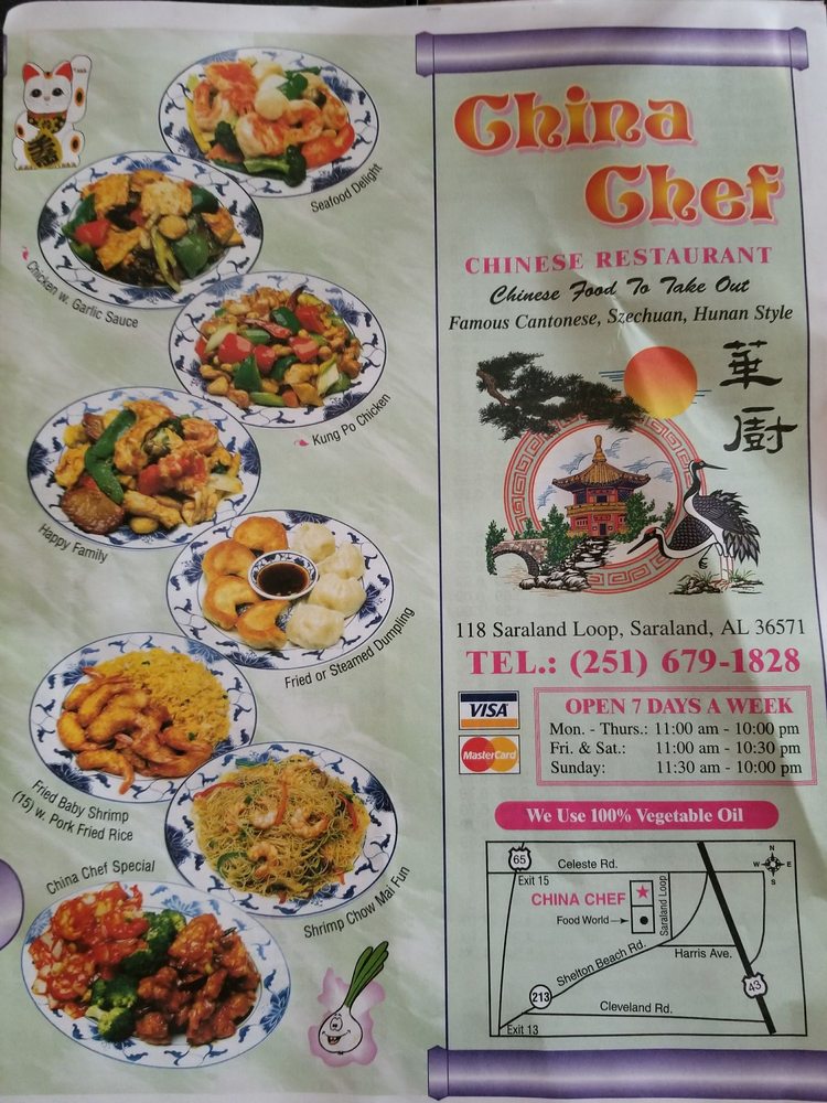China Chef Restaurant Chinese 118 Saraland Lp Saraland, AL Yelp