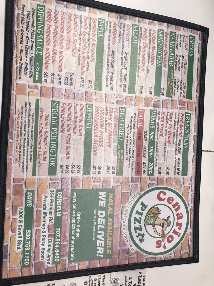Cenario's Pizza of Fairfield