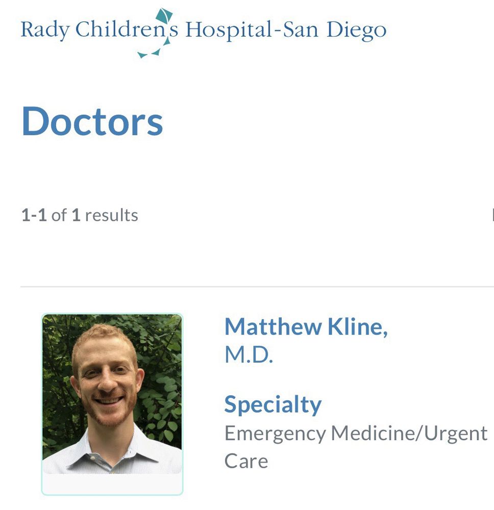 image of business Matthew Kline, MD - Rady Children