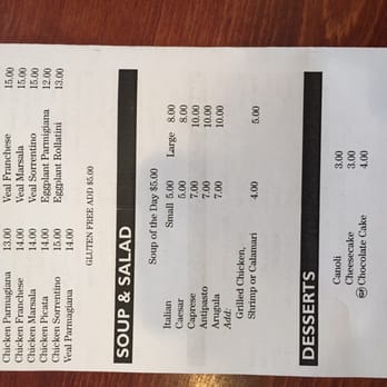 River Edge Pizza Kitchen Menu River Edge Pizza Kitchen Menu