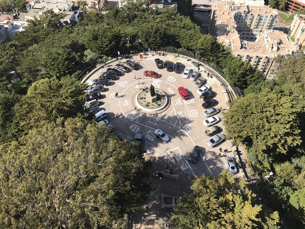 parking lot from top