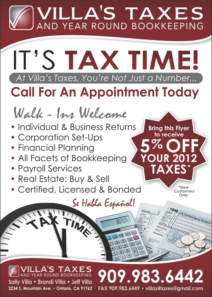 Villa’s Taxes & Year Round Bookkeeping 13 Reviews Tax Services