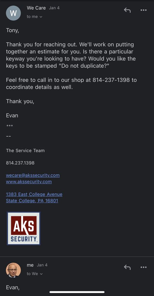 AKS Security - Auman's Key Shop