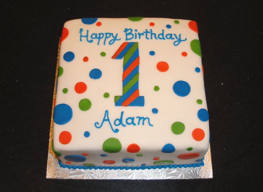 1st Birthday Polka Dot Cake. By "Say It With Cake!" Guelph Yelp