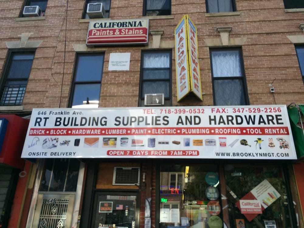 Rt Building Supplies Hardware Stores 646 Franklin Ave, Crown