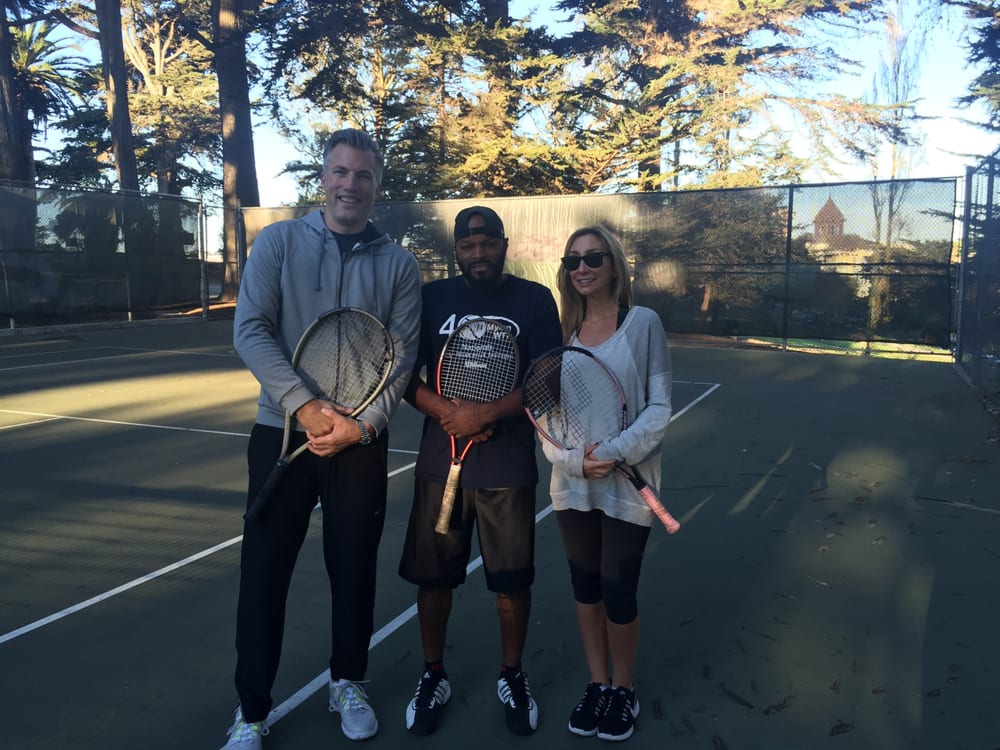 Tennis Lessons By Mcclain - San Francisco, CA, United States. Coach and Adam and Jesse They are awesome doubles players