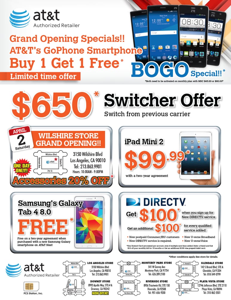 grand opening sale amazing bogo deal on select at t gophone bogo flyers
