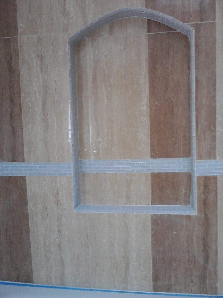 Natural Slate Soap Dish Insert and Glass Shower Trim Yelp