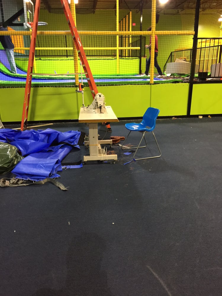 Heavy equipment at the entrance of the main jumping area...smh Yelp