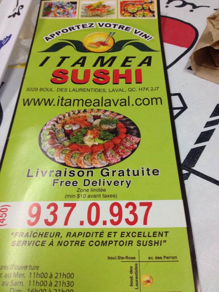 Itamea Sushi Sushi Bars 3145 Boulevard Dagenais Ouest, Laval, Laval