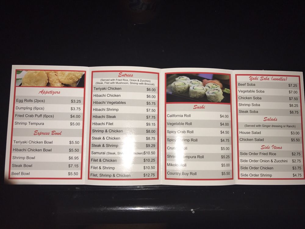 Mikoto Express Japanese 412 W 3rd St, Pembroke, NC Restaurant