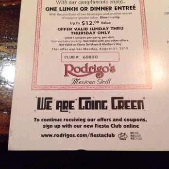 rodrigo mexican restaurant coupons