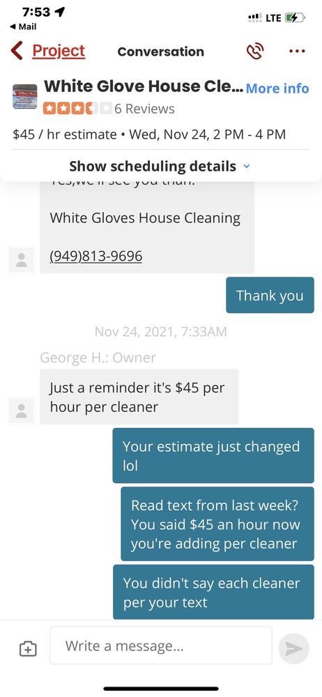 White Glove House Cleaning
