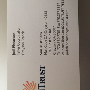 suntrust banks credit unions 1949 rosebud rd grayson ga suntrust bank customer service